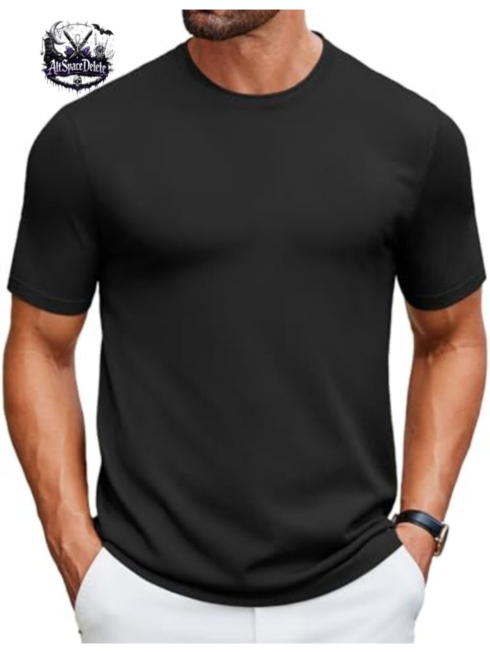 Men's Viscose Knit Crewneck Short Sleeve Summer Pullover Tee